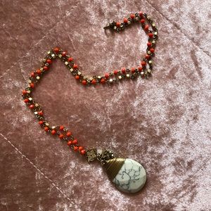 Marbled Pendant Necklace